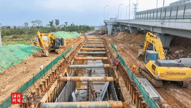 海口海文南路市政化改造工程预计3月底实现高压管线入廊需求(图1)